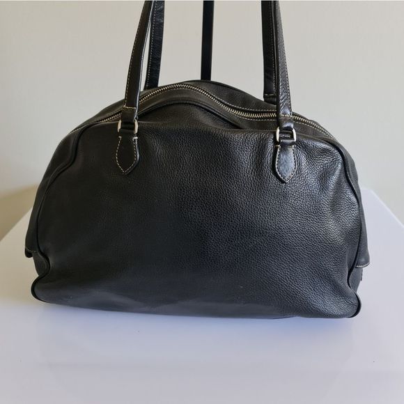 Prada Leather Satchel/Shoulder Bag Black EUC - Picture 3 of 14